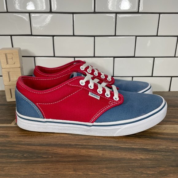 Vans Atwood Mens Size 8.5 Shoes Blue Red Canvas Low Top Lace Up Skate Sneakers main image 9